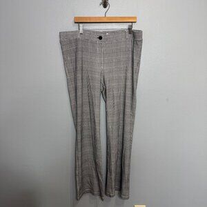 BETABRAND glen plaid pull on straight leg yoga work pants size XXL petite